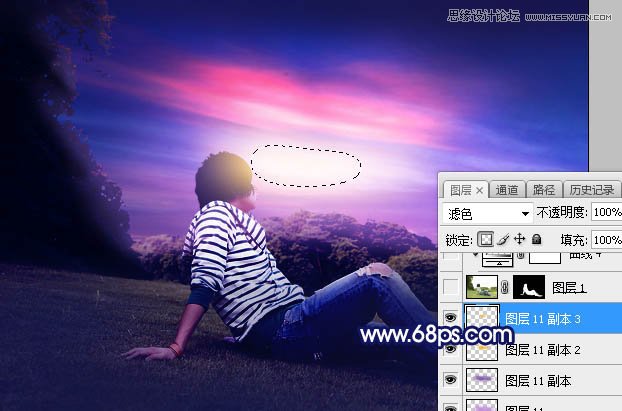 Photoshop给普通的外景照片添加唯美场景,PS教程,PS家园网