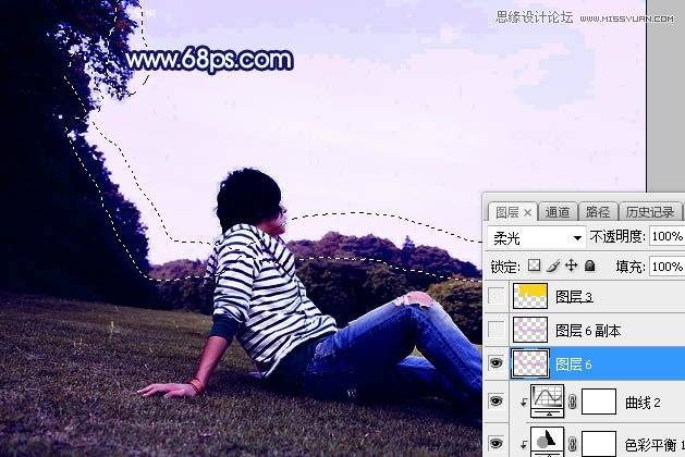 Photoshop给普通的外景照片添加唯美场景,PS教程,PS家园网