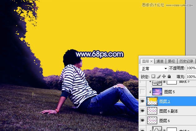 Photoshop给普通的外景照片添加唯美场景,PS教程,PS家园网