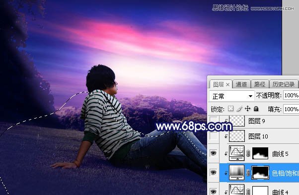 Photoshop给普通的外景照片添加唯美场景,PS教程,PS家园网
