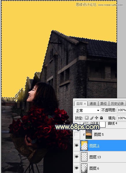 Photoshop给外景人像照片添加黄昏美景效果,PS教程,PS家园网