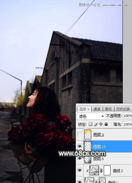 Photoshop给外景人像照片添加黄昏美景效果,PS教程,PS家园网