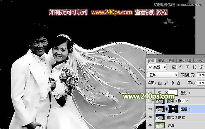 Photoshop详细解析透明婚纱的抠图方法,PS教程,PS家园网