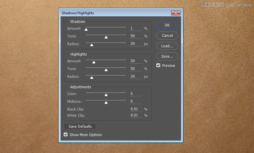 Photoshop使用图层样式制作皮革艺术字,PS教程,PS家园网