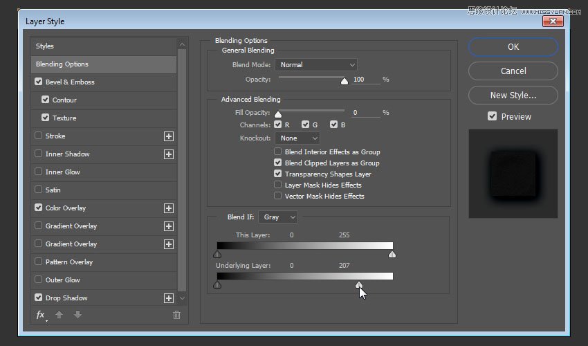 Photoshop使用图层样式制作皮革艺术字,PS教程,PS家园网