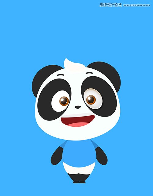 Photoshop绘制萌萌可爱的3D卡通熊猫,PS教程,PS家园网