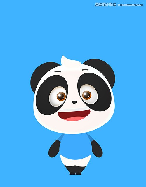 Photoshop绘制萌萌可爱的3D卡通熊猫,PS教程,PS家园网