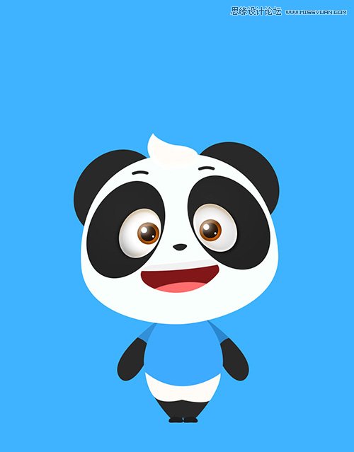 Photoshop绘制萌萌可爱的3D卡通熊猫,PS教程,PS家园网