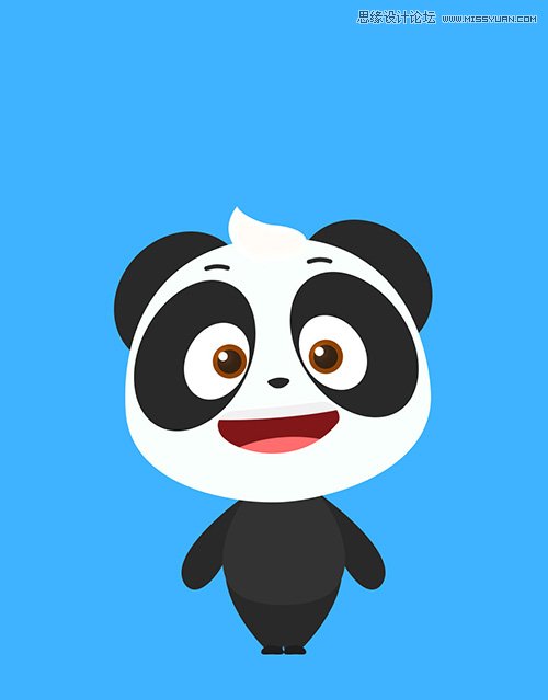 Photoshop绘制萌萌可爱的3D卡通熊猫,PS教程,PS家园网