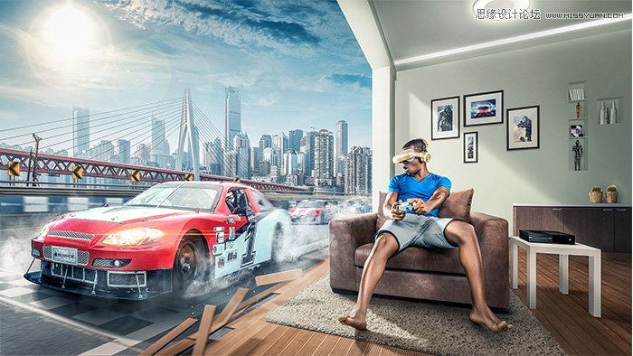 Photoshop详细解析海报设计中的透视原理,PS教程,PS家园网