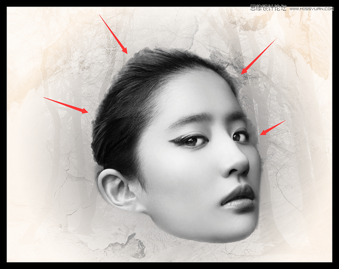 Photoshop合成古典风格的美女头像效果,PS教程,PS家园网