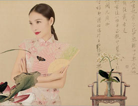 ps制作中国风工笔画美女效果图