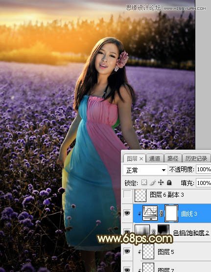 Photoshop给花园人像添加金色黄昏效果图,PS教程,PS家园网