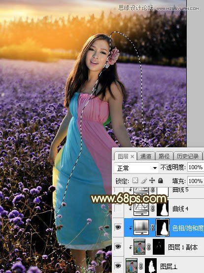 Photoshop给花园人像添加金色黄昏效果图,PS教程,PS家园网