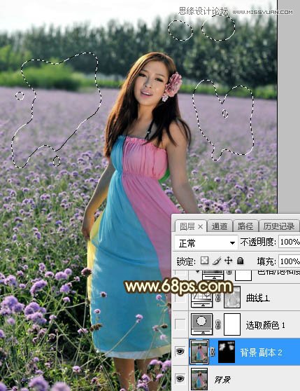 Photoshop给花园人像添加金色黄昏效果图,PS教程,PS家园网