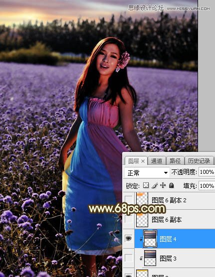 Photoshop给花园人像添加金色黄昏效果图,PS教程,PS家园网