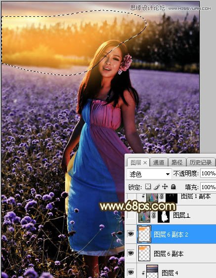 Photoshop给花园人像添加金色黄昏效果图,PS教程,PS家园网