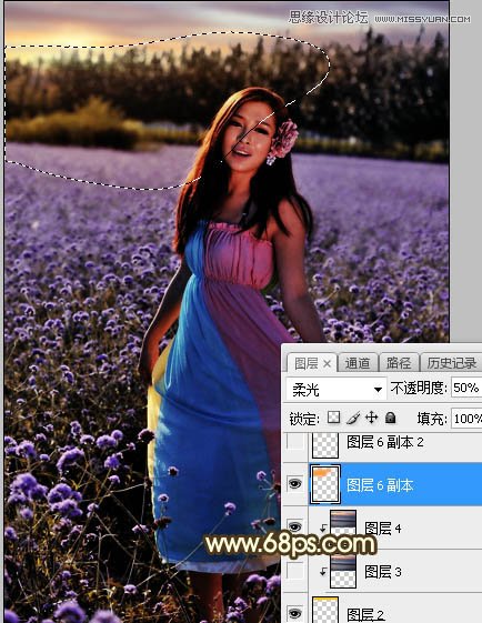 Photoshop给花园人像添加金色黄昏效果图,PS教程,PS家园网