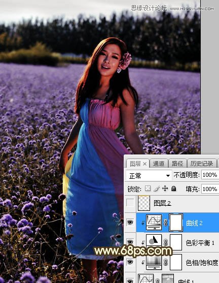 Photoshop给花园人像添加金色黄昏效果图,PS教程,PS家园网