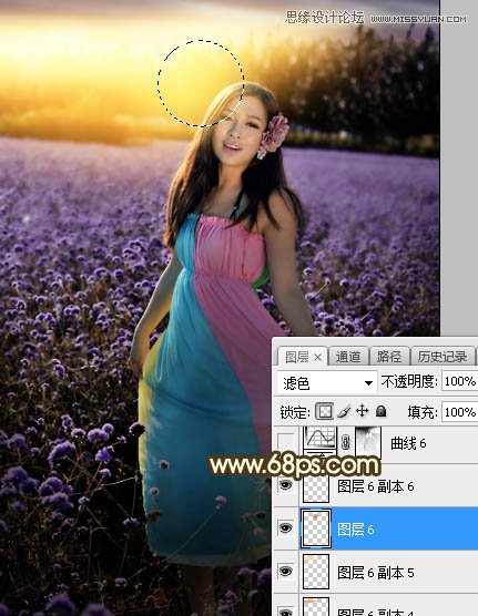 Photoshop给花园人像添加金色黄昏效果图,PS教程,PS家园网
