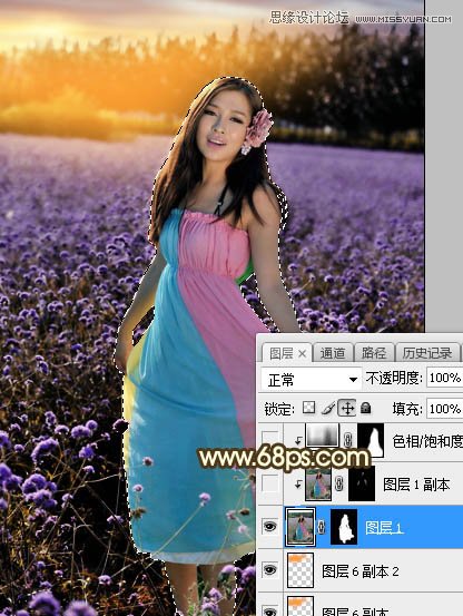 Photoshop给花园人像添加金色黄昏效果图,PS教程,PS家园网