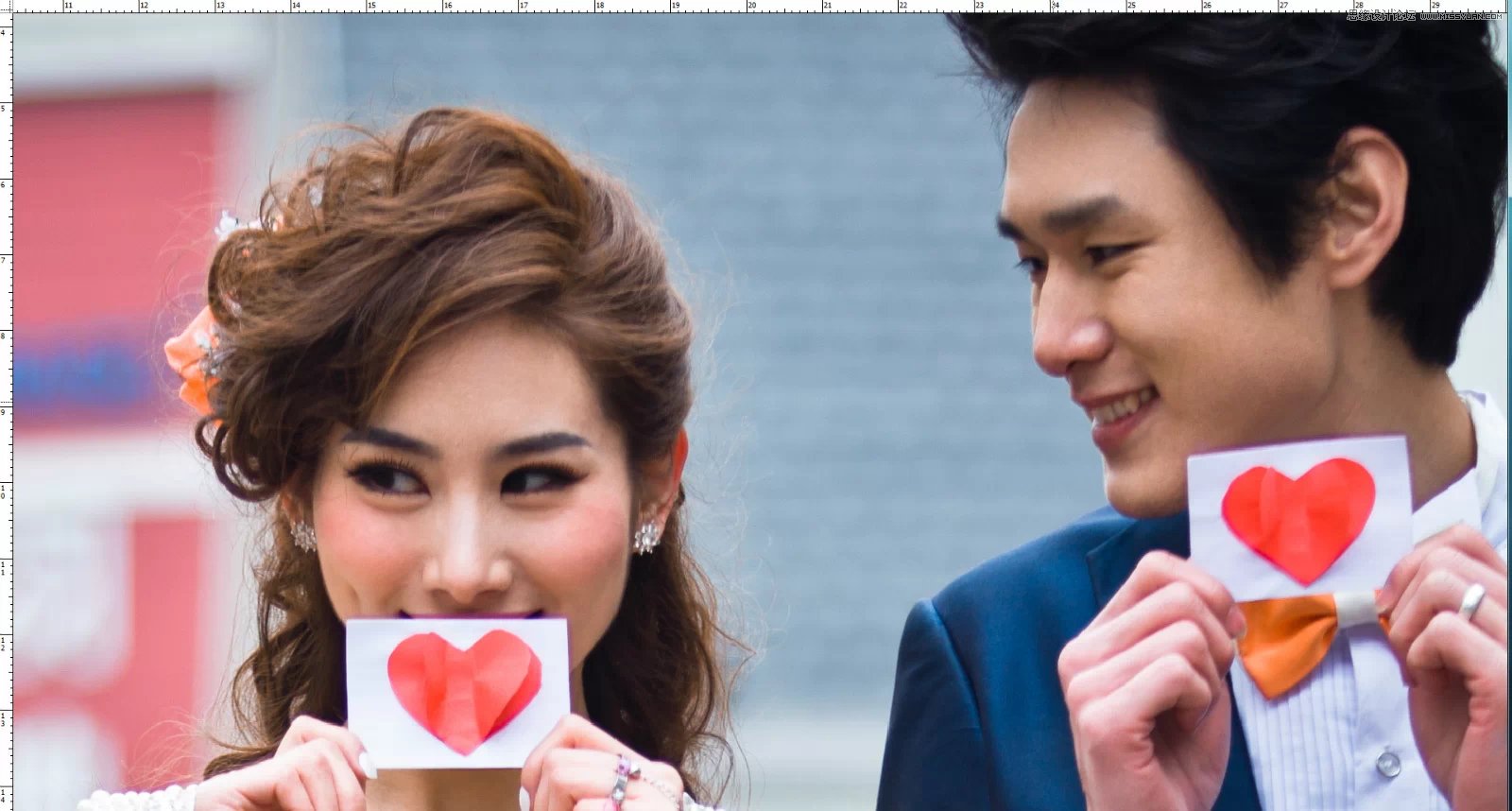 Photoshop调出婚纱照片韩式小清新效果图,PS教程,PS家园网