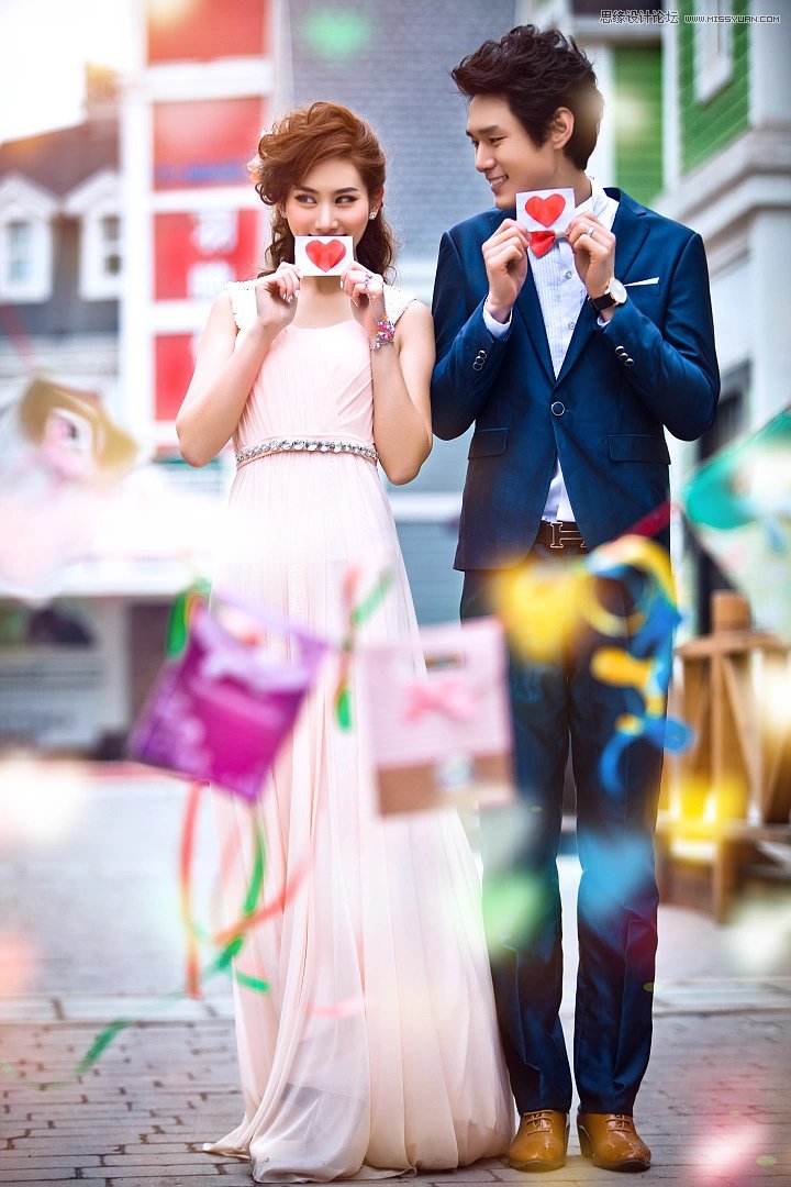 Photoshop调出婚纱照片韩式小清新效果图,PS教程,PS家园网