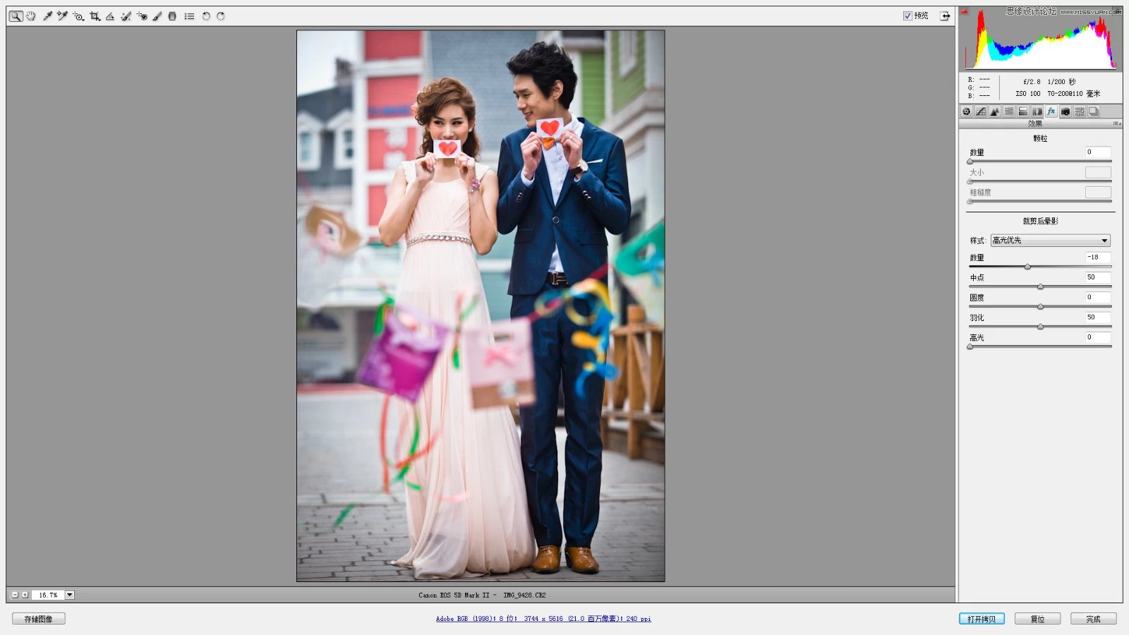 Photoshop调出婚纱照片韩式小清新效果图,PS教程,PS家园网