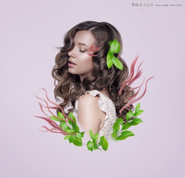 Photoshop合成创意的花朵人像效果图,PS教程,PS家园网