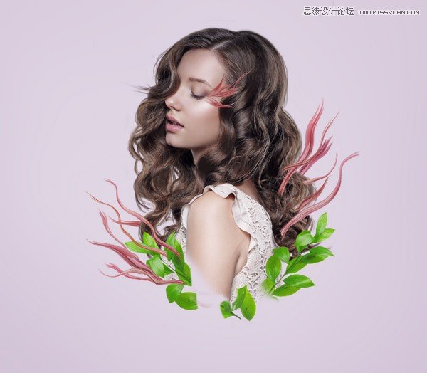 Photoshop合成创意的花朵人像效果图,PS教程,PS家园网