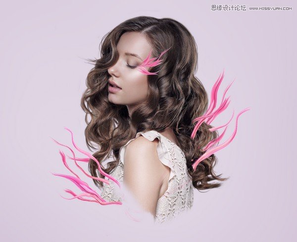 Photoshop合成创意的花朵人像效果图,PS教程,PS家园网