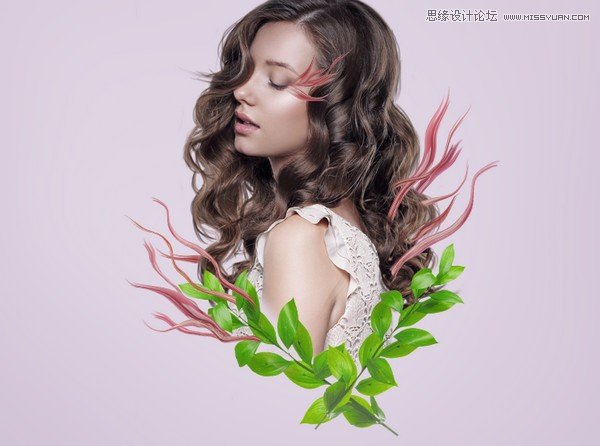 Photoshop合成创意的花朵人像效果图,PS教程,PS家园网