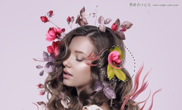 Photoshop合成创意的花朵人像效果图,PS教程,PS家园网