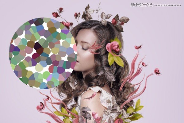 Photoshop合成创意的花朵人像效果图,PS教程,PS家园网