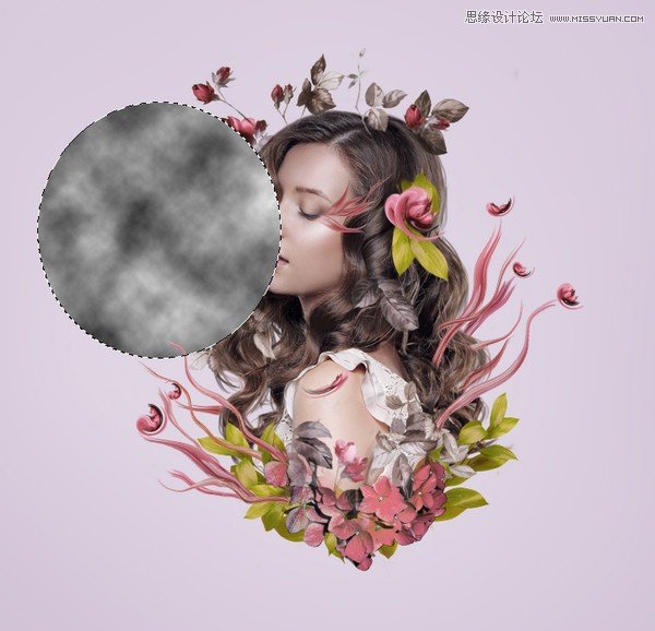Photoshop合成创意的花朵人像效果图,PS教程,PS家园网