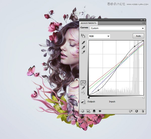 Photoshop合成创意的花朵人像效果图,PS教程,PS家园网