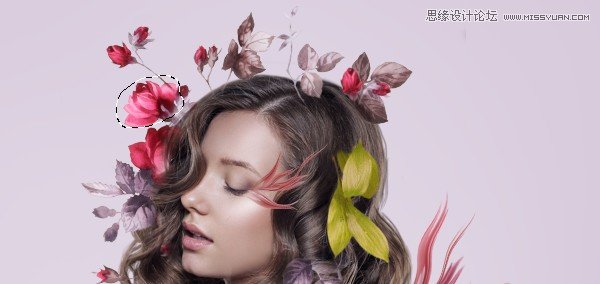 Photoshop合成创意的花朵人像效果图,PS教程,PS家园网