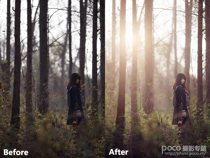 Photoshop给森林人像添加甜美的逆光效果,PS教程,PS家园网