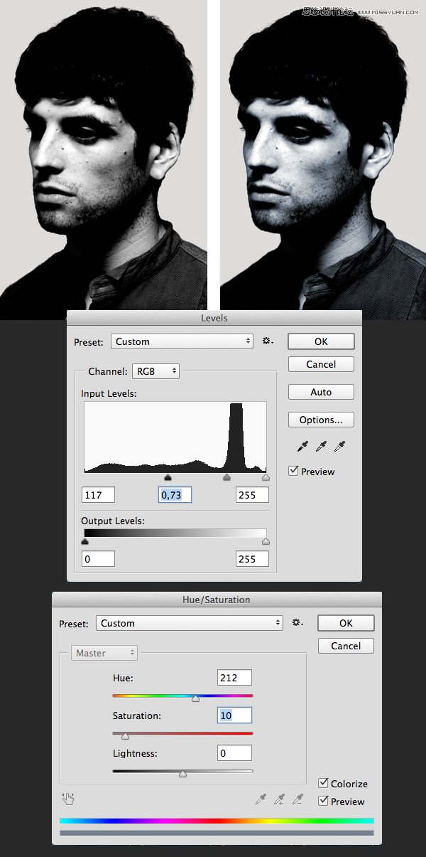 Photoshop合成创意的人像双重曝光效果图,PS教程,PS家园网