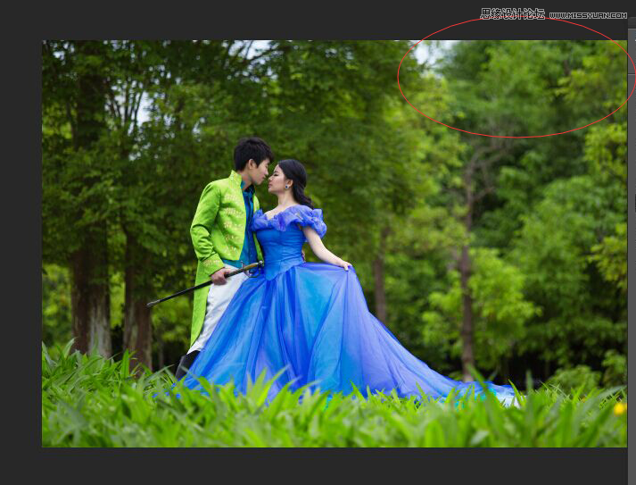 Photoshop调出外景婚片春季清新效果图,PS教程,PS家园网