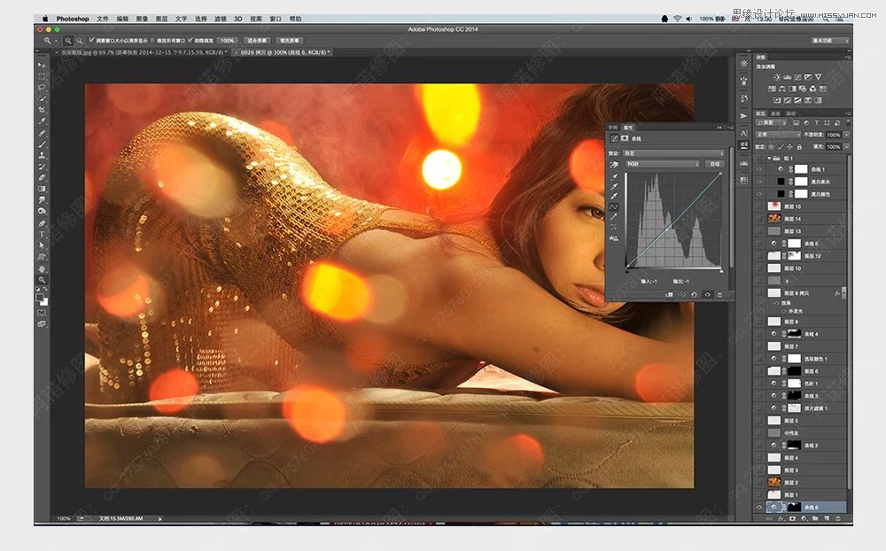 Photoshop调出美女私房照金属质感肤色,PS教程,PS家园网