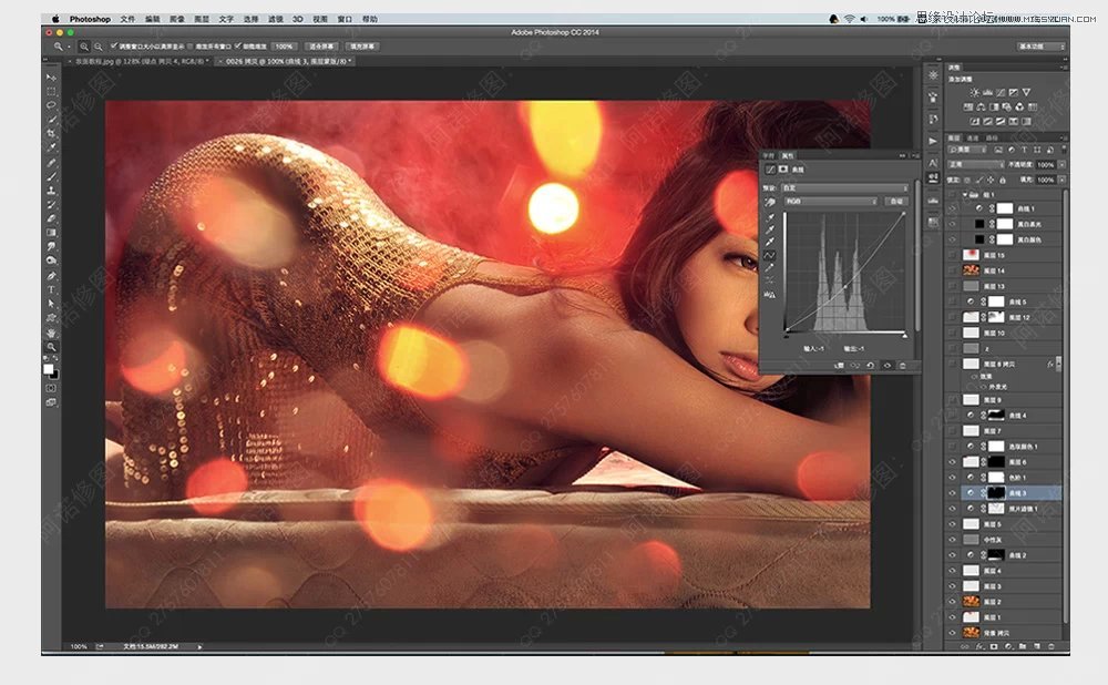 Photoshop调出美女私房照金属质感肤色,PS教程,PS家园网