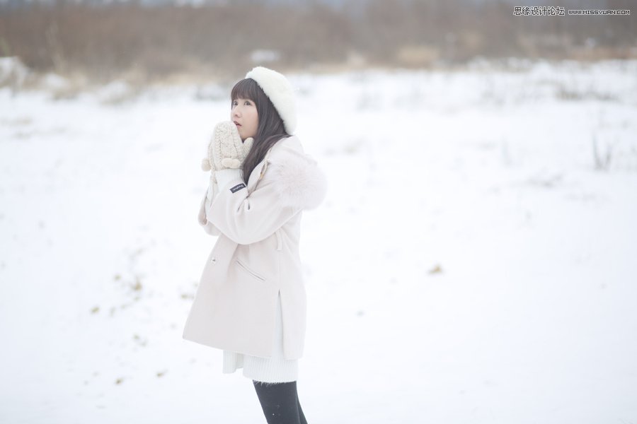 Photoshop给外景人像添加漫天纷飞的大雪效果,PS教程,PS家园网