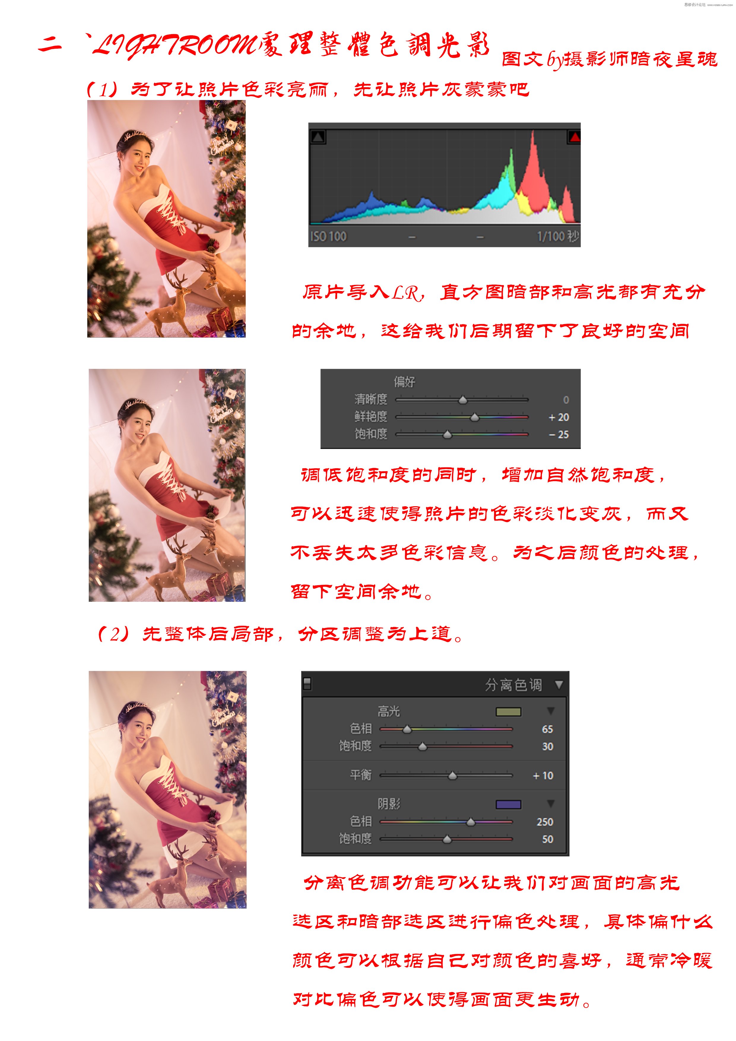 Photoshop圣诞梦幻暖色写真前后期思路分享