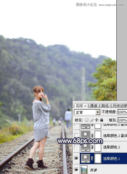 Photoshop给外景果子照片添加黄昏金黄色调