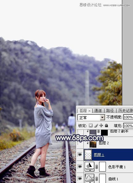 Photoshop给外景果子照片添加黄昏金黄色调