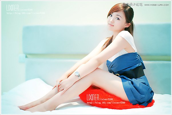 Photoshop调出美女私房照小清新肤色效果