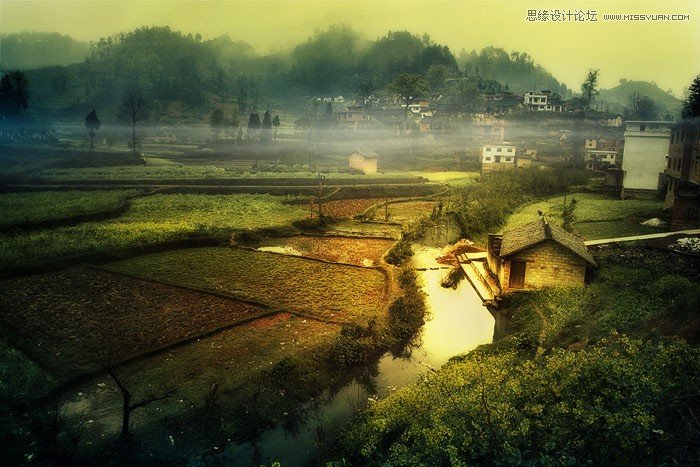 Photoshop调出外景风景照片唯美的油画效果