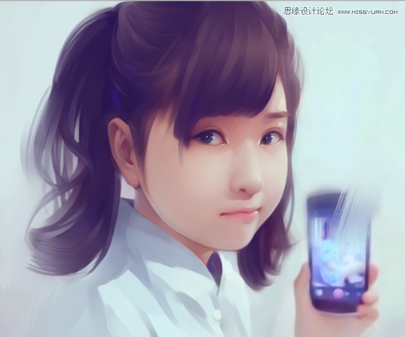 Photoshop结合SAI给儿童照片唯美转手绘效果