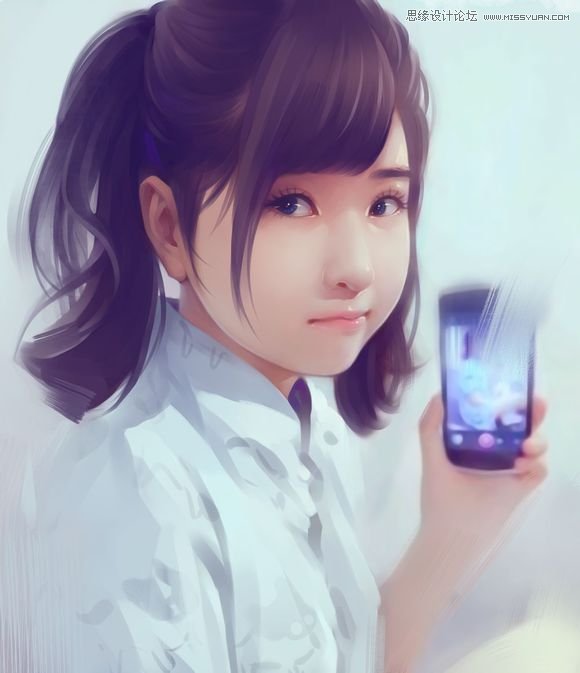 Photoshop结合SAI给儿童照片唯美转手绘效果